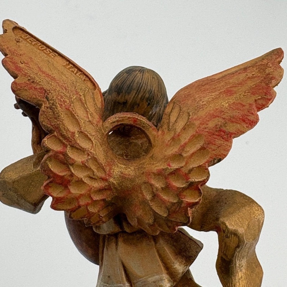 Fontanini 670 Angel Ornament Vintage Depose Italy Figurine Mandolin Player - Picture 8 of 11